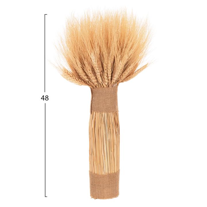 DECORATIVE DRIED WHEAT BOUQUET HM7963 NATURAL COLOR 48Hcm.