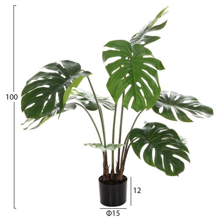 DECORATIVE SYNTHETIC PLANT HM7991 BANΑΝΑ TREE IN POT 100H cm.