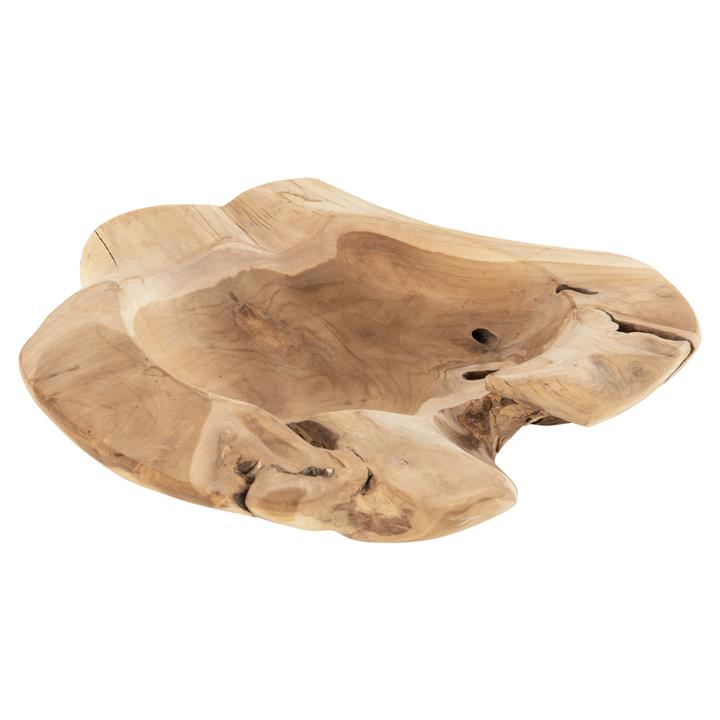 TABLE DECOR BOWL ΗΜ9795 TEAK WOOD Φ58x12Hcm.