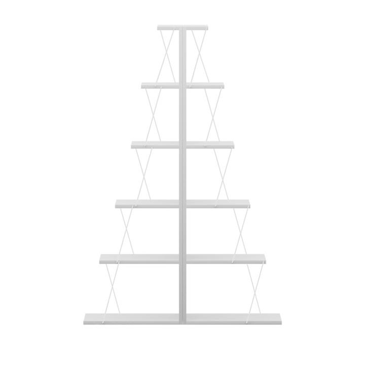 Bookcase mini Tars pakoworld white 130x22x146cm