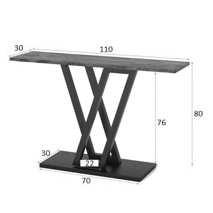 Console Wirmo pakoworld natural-metal black110x30x80cm