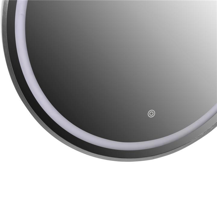 WALL MIRROR ROUND HM9580.40 ALUMINUM IN GREY-LED LIGHT Φ60x3cm.