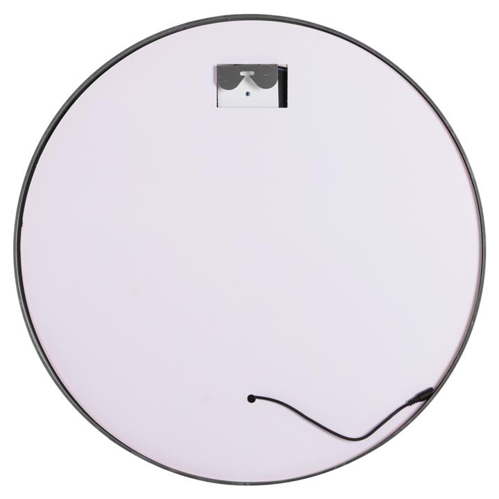 WALL MIRROR ROUND HM9580.40 ALUMINUM IN GREY-LED LIGHT Φ60x3cm.