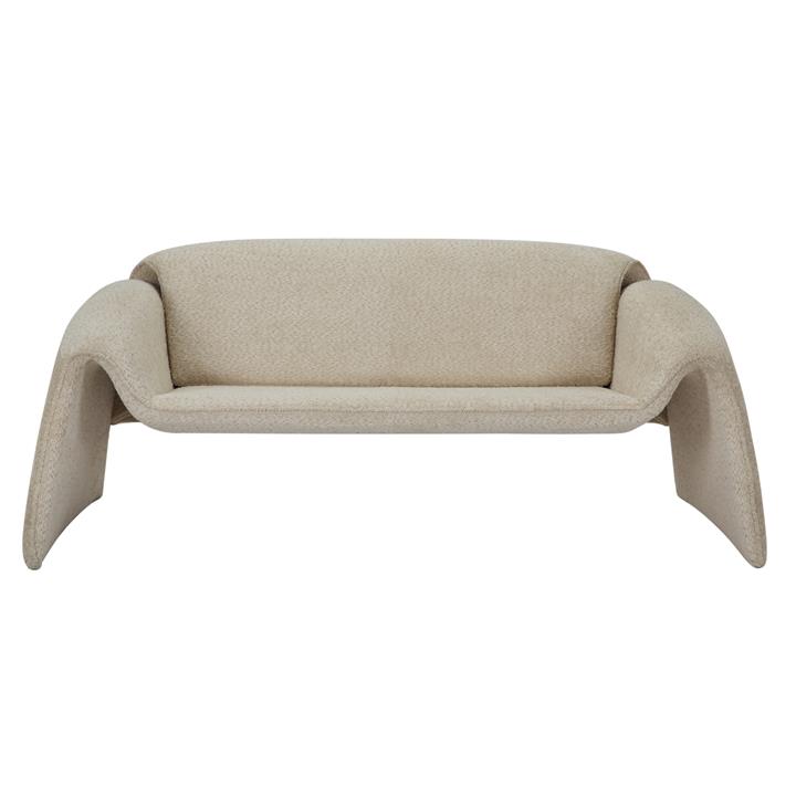 SOFA 2-SEATER TREK HM9680.03 METAL FRAME-BEIGE FABRIC 160x80x63Hcm.