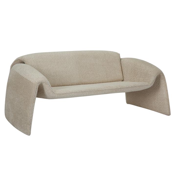 SOFA 2-SEATER TREK HM9680.03 METAL FRAME-BEIGE FABRIC 160x80x63Hcm.