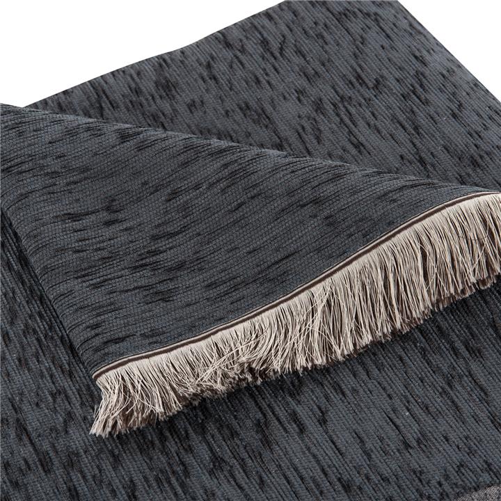 SOFA COVER-THROW WITH FRINGES DREAMTOPIA HM12165.09 IN NAVY BLUE COLOR 295X170cm.