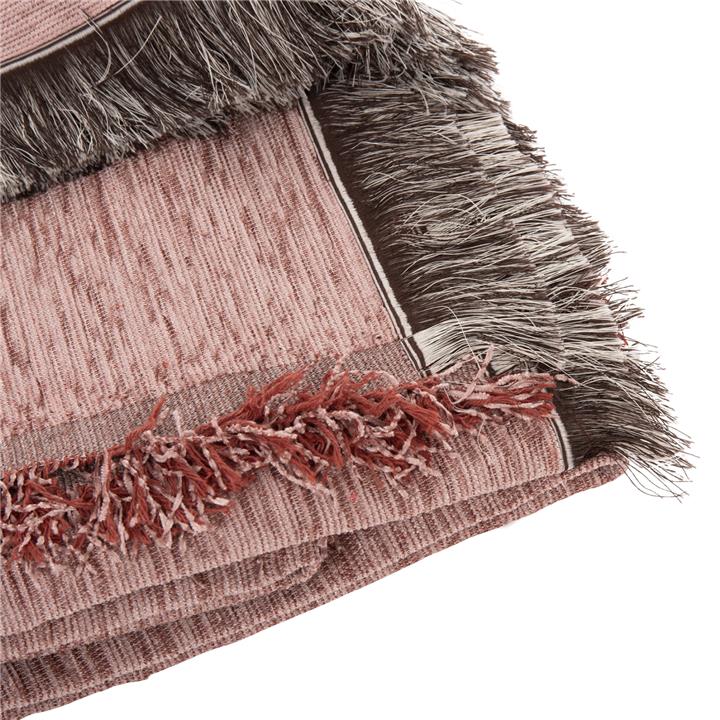 SOFA COVER-THROW WITH FRINGES DREAMTOPIA HM12165.11 IN DUSTY PINK COLOR 295X170cm.