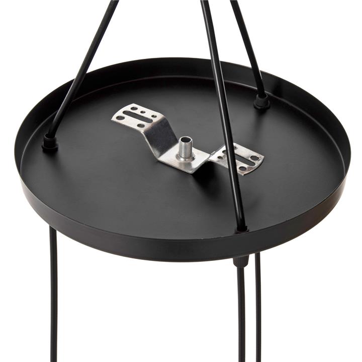 CEILING PENDANT LAMP HM4182 3 BLACK METAL CAPS PYRAMID Φ23x124Hcm.