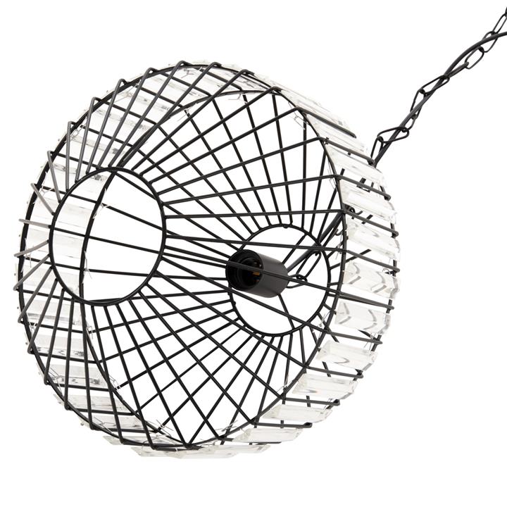 CEILING PENDANT LAMP HM4092 BLACK METAL CAP Φ33,5x29-127,5Hcm.