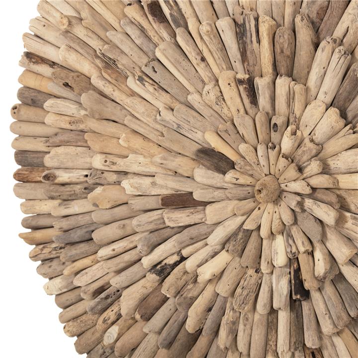 WALL DECORATION ROUND CHIIKI HM4299 DRIFTWOOD IN NATURAL Φ80 cm.