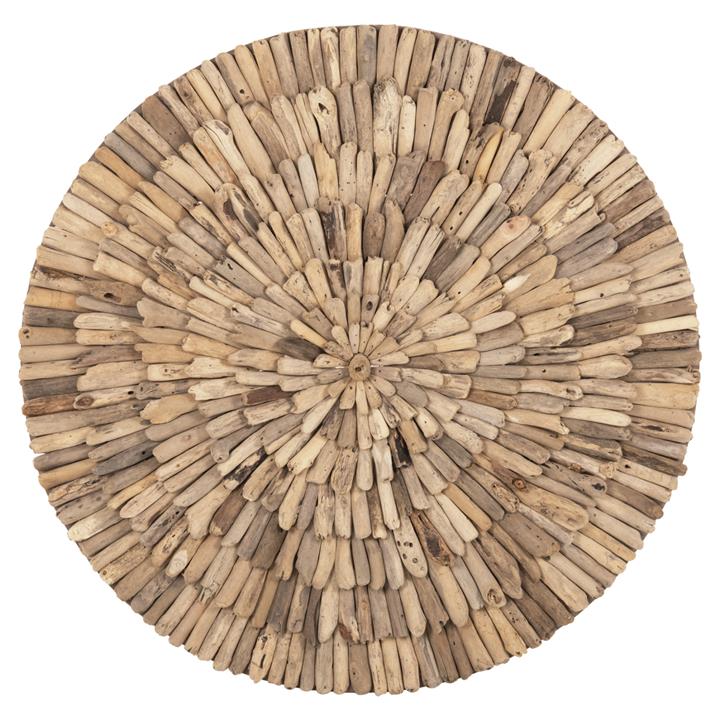 WALL DECORATION ROUND CHIIKI HM4299 DRIFTWOOD IN NATURAL Φ80 cm.
