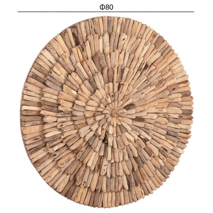 WALL DECORATION ROUND CHIIKI HM4299 DRIFTWOOD IN NATURAL Φ80 cm.
