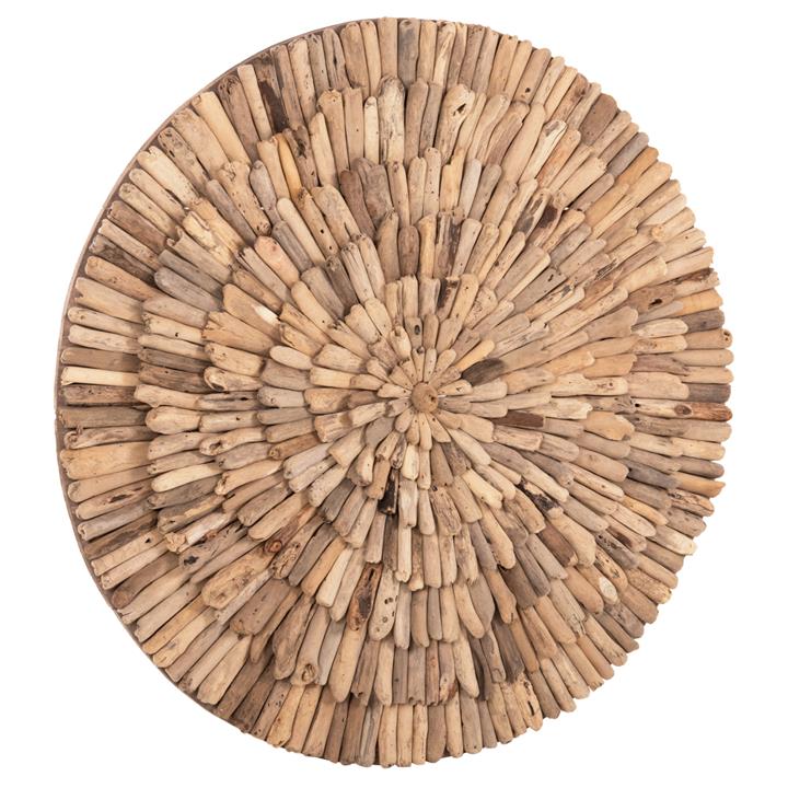 WALL DECORATION ROUND CHIIKI HM4299 DRIFTWOOD IN NATURAL Φ80 cm.