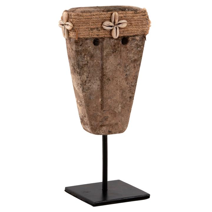 ΕΠΙΤΡΑΠΕΖΙΟ ΔΙΑΚΟΣΜΗΤΙΚΟ ΠΡΟΣΩΠΟ HM4315 PARAS STONE-ΜΕΤΑΛΛΙΚΟ ΜΑΥΡΟ STAND 10x7x21Υ εκ.