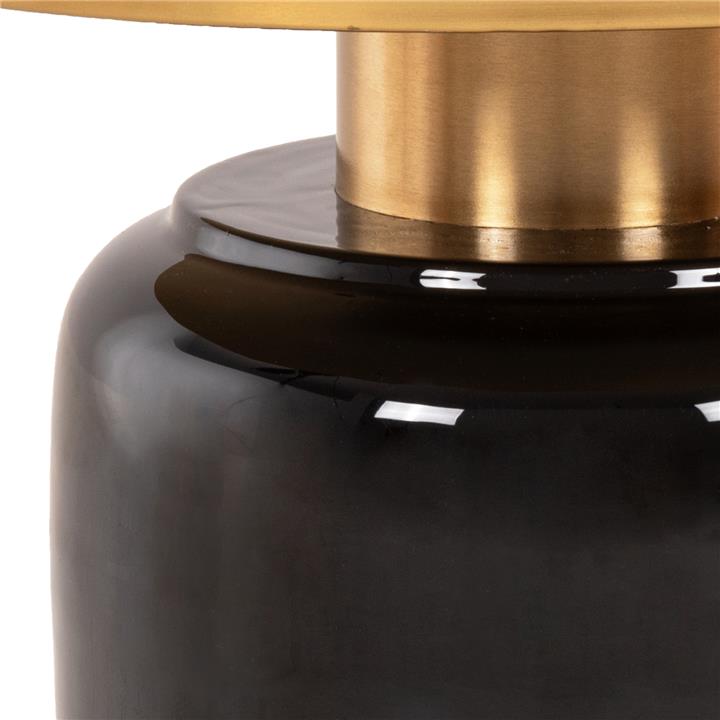 SIDE TABLES 2PCS FRYNX HM9662 METAL IN BLACK AND GOLD Φ60 & Φ50,5 cm.