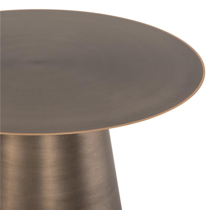 COFFEE TABLES 2PCS NICKELY HM9667 METAL IN NICKEL ANTIQUE Φ80x41H & Φ60x36H cm.