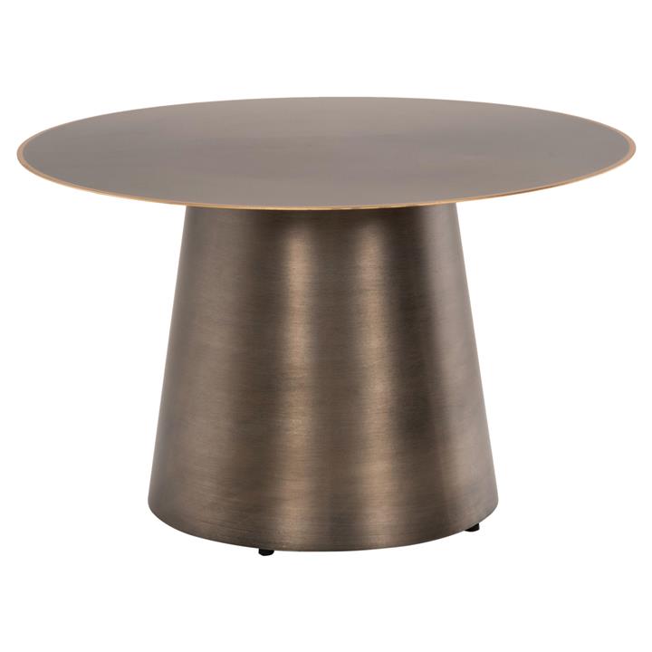 COFFEE TABLES 2PCS NICKELY HM9667 METAL IN NICKEL ANTIQUE Φ80x41H & Φ60x36H cm.