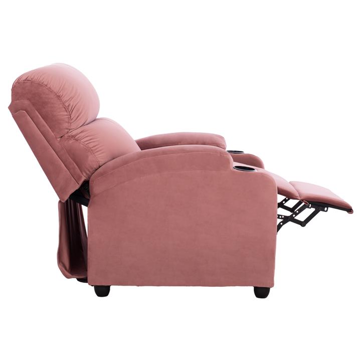 HM0122.12 armchair relax, dusty pink velvet, recline mechanism, 80x95x103