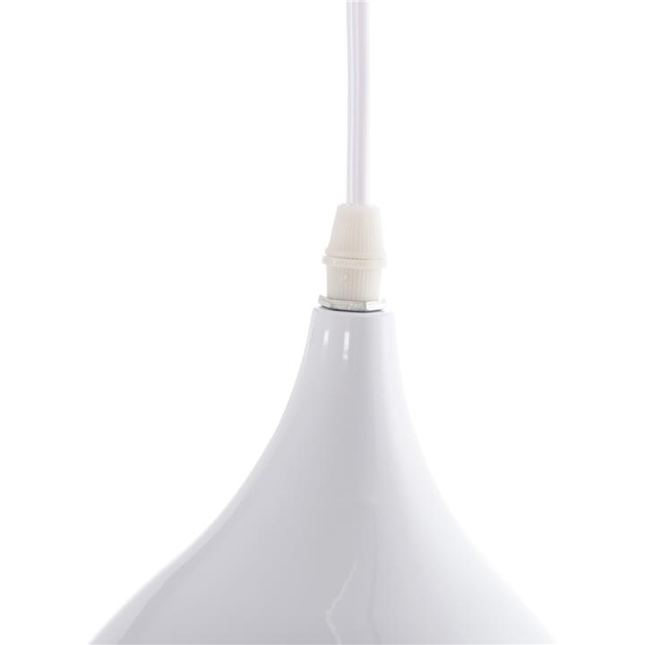 CEILING PENDANT LAMP HM4138 3-LIGHT WHITE METAL Φ33x33-115Hcm.