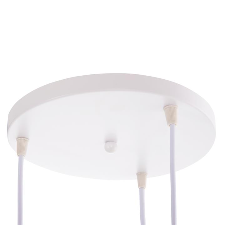 CEILING PENDANT LAMP HM4139 3-LIGHT GREY METAL Φ33x33-115Hcm.