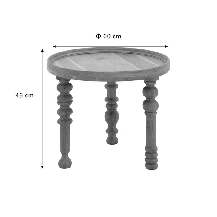 Side tables set 2pcs Kelly pakoworld solid acacia wood walnut