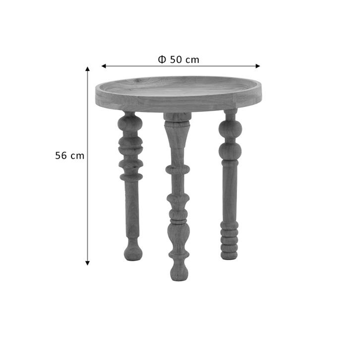 Side tables set 2pcs Kelly pakoworld solid acacia wood walnut