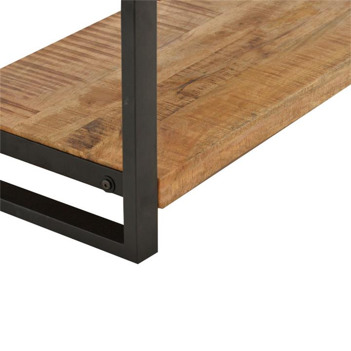 Coffee table Miles pakoworld solid mango wood walnut-black 100x45x45.5cm