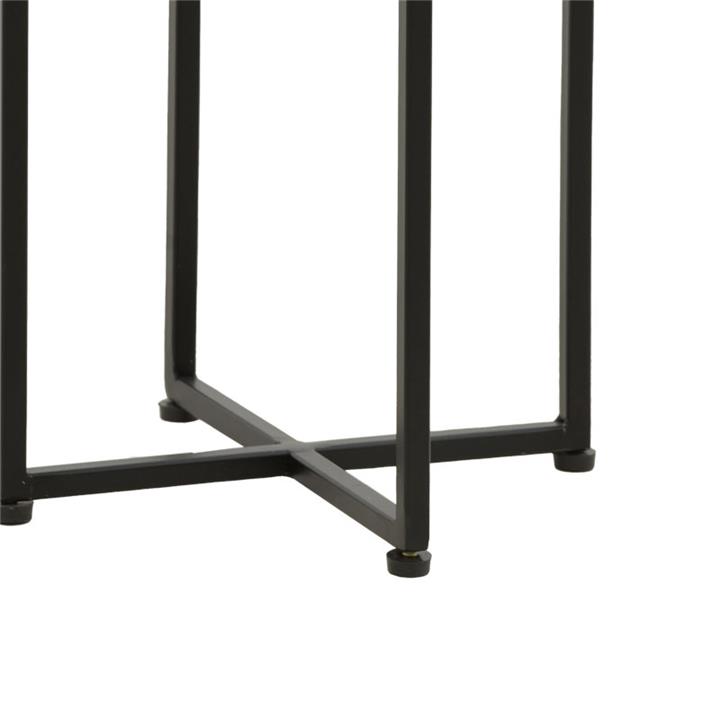 Side table Miles pakoworld solid acacia wood walnut-black 29x29x54cm