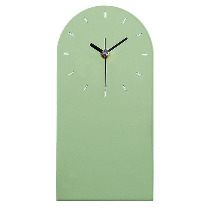 TABLE CLOCK HM4339.02 METAL IN LIGHT GREEN 12X24.5H cm.