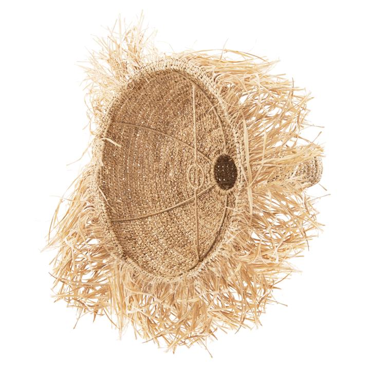 CEILING PENDANT LAMP WITH FRINGES HM7855 DRIED PALM FIBERS Φ41,5x48Hcm.