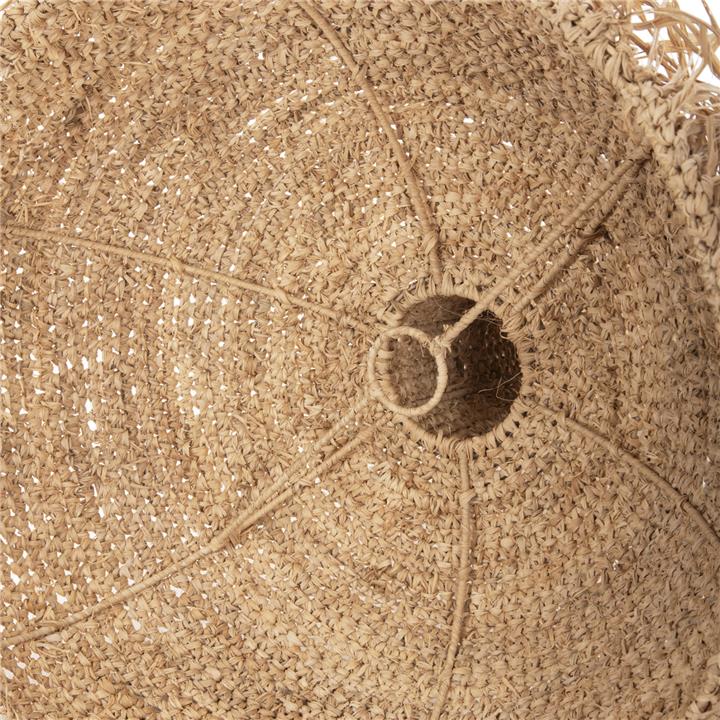 CEILING PENDANT LAMP WITH FRINGES HM7855 DRIED PALM FIBERS Φ41,5x48Hcm.