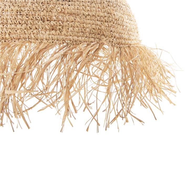 CEILING PENDANT LAMP WITH FRINGES HM7855 DRIED PALM FIBERS Φ41,5x48Hcm.