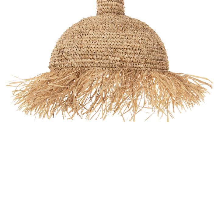 CEILING PENDANT LAMP WITH FRINGES HM7855 DRIED PALM FIBERS Φ41,5x48Hcm.