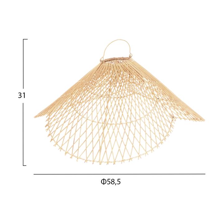 CEILING PENDANT LAMP HM7878.02 RATTAN IN NATURAL COLOR Φ58,5x31Hcm.