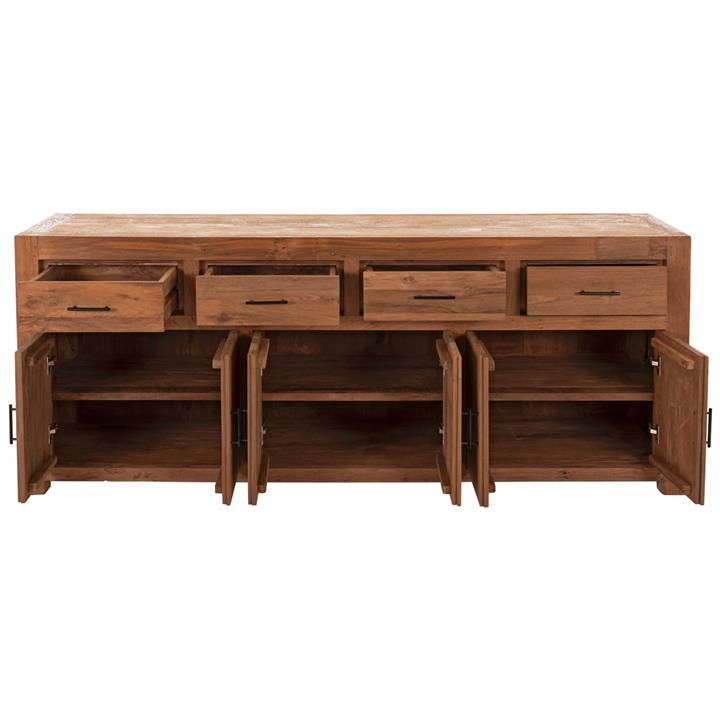 BUFFET GRAYSON HM9802 RECYCLED TEAK WOOD IN NATURAL 220x50x90Hcm.