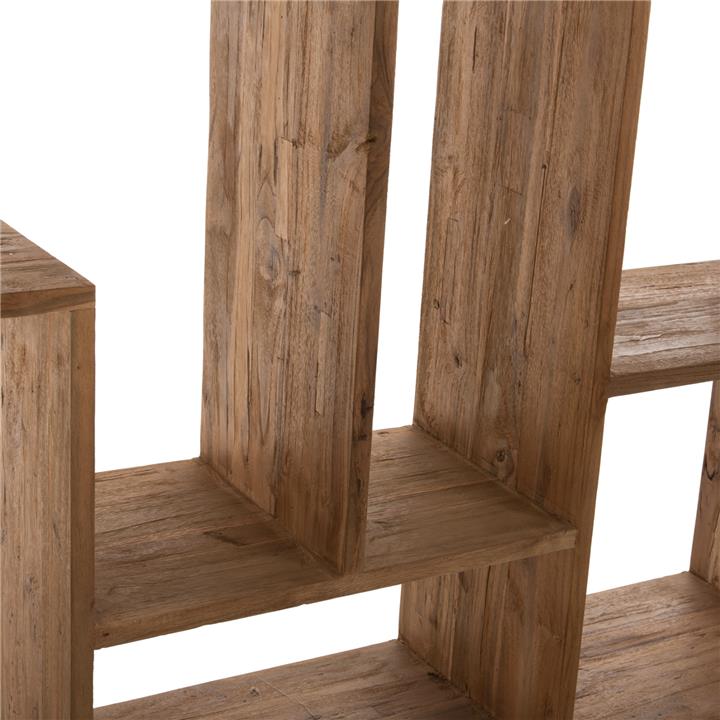 BOOKCASE ROMULUS HM9803 RECYCLED TEAK WOOD-2 DRAWERS 140x30x210,5Hcm.