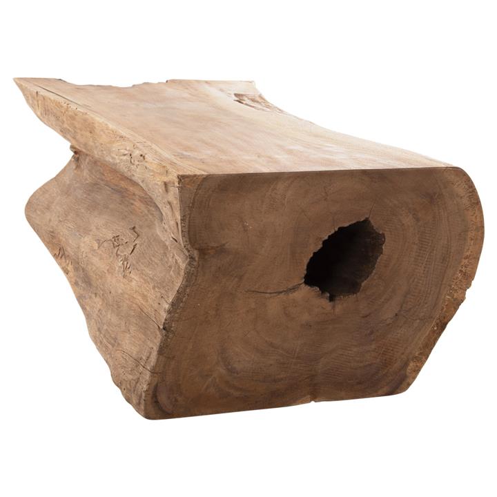 COFFEE TABLE TORANKU HM9796 SOLID TEAK TRUNK IN NATURAL