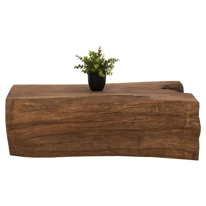 COFFEE TABLE TORANKU HM9796 SOLID TEAK TRUNK IN NATURAL
