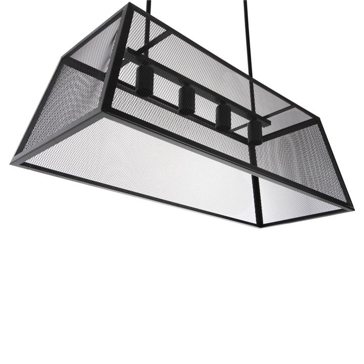 CEILING PENDANT LUMINAIRE HM4179 BLACK METAL 4-LIGHT 78x30,5x26Hcm.