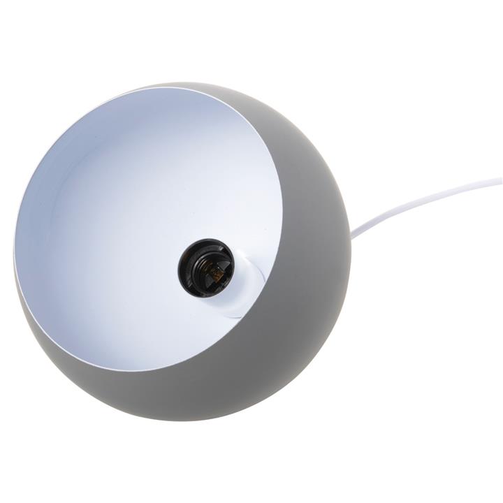 CEILING PENDANT LUMINAIRE HM4109 GREY SPHERICAL CAP-WHITE CABLE Φ20x112Hcm.