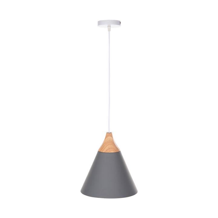CEILING PENDANT LAMP HM4150 GREY METAL CAP Φ21,5x115Hcm.