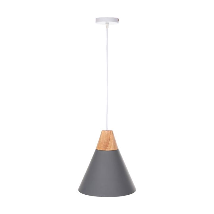 CEILING PENDANT LAMP HM4150 GREY METAL CAP Φ21,5x115Hcm.