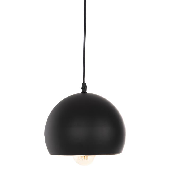 CEILING PENDANT LUMINAIRE HM4154 BLACK METAL SPHERICAL CAP Φ20x113Hcm.