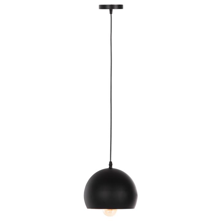 CEILING PENDANT LUMINAIRE HM4154 BLACK METAL SPHERICAL CAP Φ20x113Hcm.