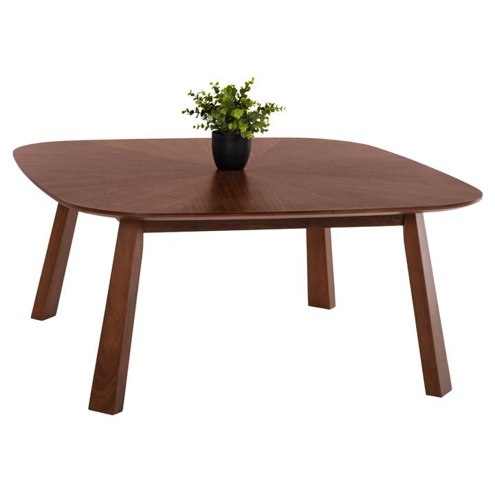 COFFEE TABLE RINER HM9738 MDF WITH WALNUT VENEER 100x100x45Hcm.