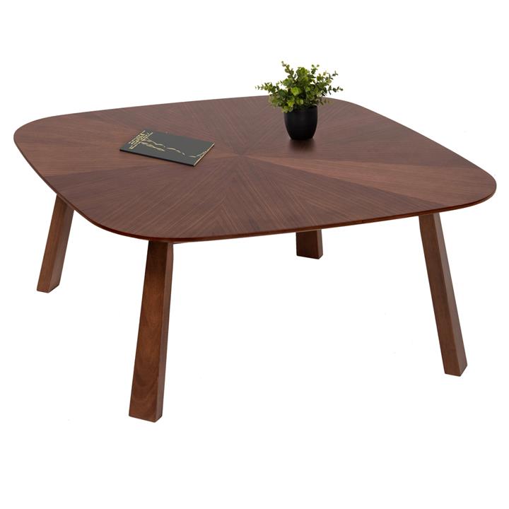 COFFEE TABLE RINER HM9738 MDF WITH WALNUT VENEER 100x100x45Hcm.