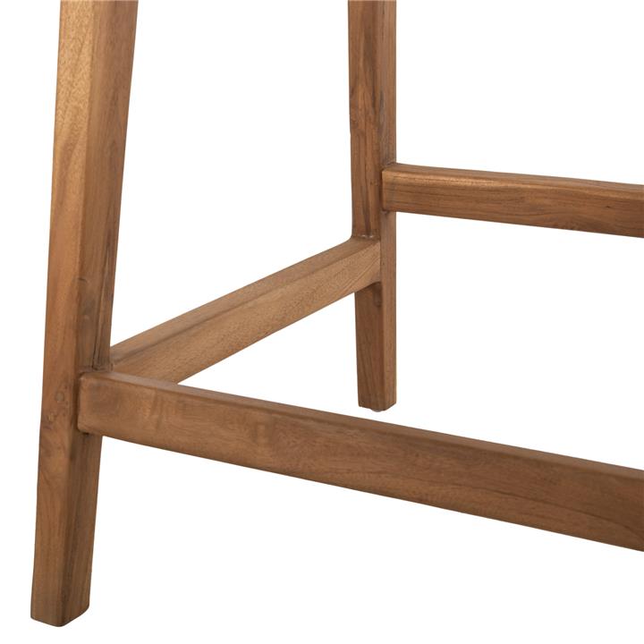 BAR STOOL WITH BACKREST BORIS HM9381.11 TEAK WOOD & VIRO ROPE 46x53x96 cm.