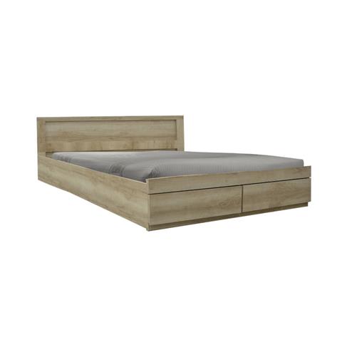 Double bed Nalos pakoworld with drawer castillo-oak 140x200cm
