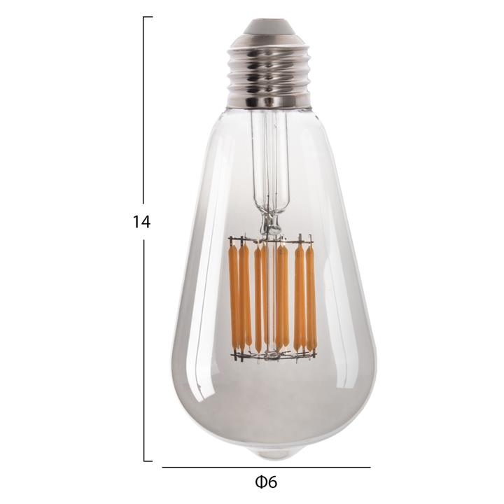 LIGHT BULB HM4189.03 LED FILAMENT 12W E27 3000K SMOKE