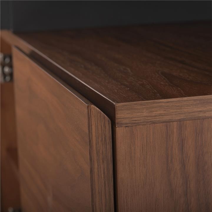 BUFFET PREDA HM9747 MDF WITH WALNUT & DARK GREY VENEER COLOR 167x28-40x80Hcm.